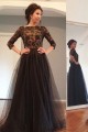3/4 Length Sleeves Lace Top Long Black Mother of The Bride Prom Evening Formal Dresses 3020147 3/4 Length Sleeves Lace Top Long Black Mother of The Bride Prom Evening Formal Dresses 3020147