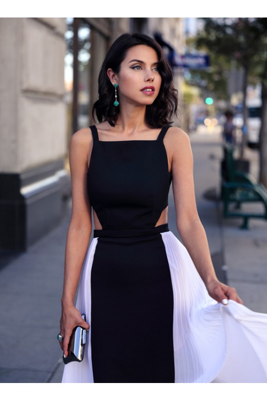 Long Black White Prom Formal Evening Party Dresses 3021477