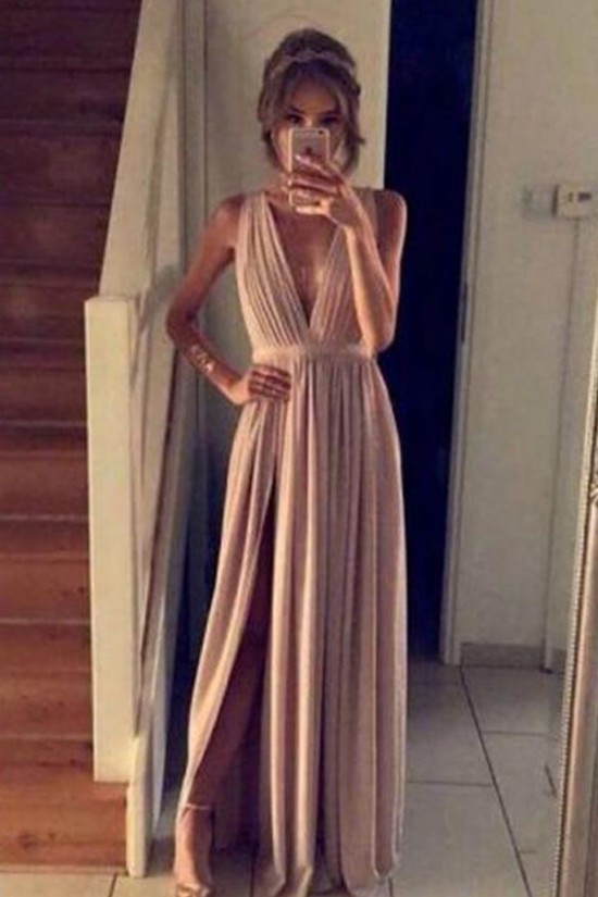 Long V-Neck Prom Formal Evening Party Dresses with Slit 3021479 Long V-Neck Prom Formal Evening Party Dresses with Slit 3021479