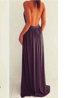 Long Halter Prom Formal Evening Party Dresses with Slit 3021482