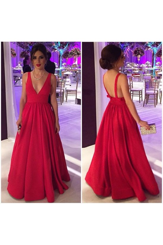 A-Line V-Neck Long Prom Formal Evening Party Dresses 3021483 A-Line V-Neck Long Prom Formal Evening Party Dresses 3021483