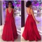 A-Line V-Neck Long Prom Formal Evening Party Dresses 3021483