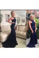 Mermaid Long Blue Beaded Lace Prom Formal Evening Party Dresses 3021486