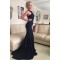 Mermaid Long Blue Beaded Lace Prom Formal Evening Party Dresses 3021486