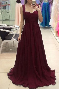 Long Blue Chiffon Prom Formal Evening Party Dresses 3021487