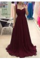 Long Blue Chiffon Prom Formal Evening Party Dresses 3021487