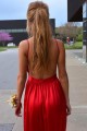 Long Red Backless Spaghetti Straps Prom Formal Evening Party Dresses 3021500