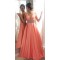 A-Line Beaded V-Neck Long Prom Formal Evening Party Dresses 3021504