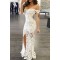 Mermaid Off-the-Shoulder Long White Lace Prom Formal Evening Party Dresses 3021505