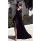 Long Black Halter Prom Formal Evening Party Dresses 3021506