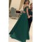 Long Green Off-the-Shoulder Prom Formal Evening Party Dresses 3021510