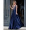 Long Blue Deep V-Neck Prom Formal Evening Party Dresses 3021521
