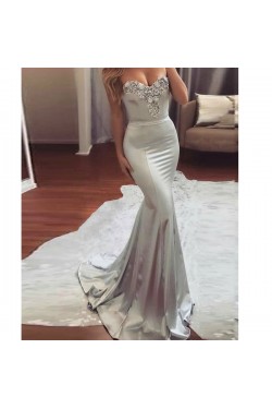 Mermaid Beaded Long Prom Dresses Evening Party Dresses 3021530