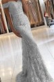 Mermaid Off-the-Shoulder Lace Long Prom Dresses Evening Gowns 3021532
