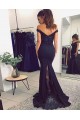 Mermaid Lace Prom Dresses Long Off-the-Shoulder Evening Party Dresses 3021535