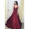Simple Stunning V-Neck Long Prom Dresses Evening Party Gowns 3021536