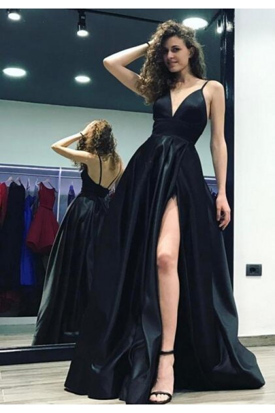 Sexy V-Neck Long Prom Evening Party Dresses with Slit 3021538 Sexy V-Neck Long Prom Evening Party Dresses with Slit 3021538
