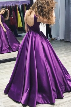Elegant Ball Gown Prom Dresses Satin Evening Party Gowns 3021539