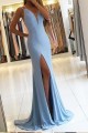 Mermaid High Slit Long Prom Evening Formal Dresses 3021544