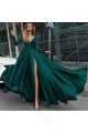 Sexy Deep V-Neck Prom Dress Long Sleeves Evening Gowns with Side Split 3021547 Sexy Deep V-Neck Prom Dress Long Sleeves Evening Gowns with Side Split 3021547