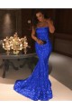 Mermaid Strapless Sequins Long Prom Evening Formal Dresses 3021548