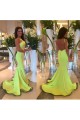 Trumpet/Mermaid Backless Long Prom Evening Formal Dresses 3020155
