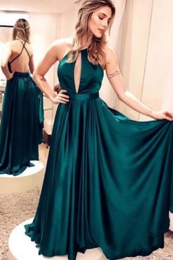 A-Line Backless Long Prom Evening Formal Dresses 3021558