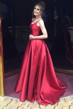 Ball Gown O-Neck Long Prom Evening Formal Dresses 3021562
