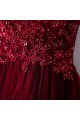 A-Line One-Shoulder Tulle Long Prom Evening Formal Dresses 3021574