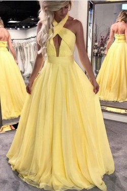 Long Prom Dresses Halter Evening Party Dresses 3021580