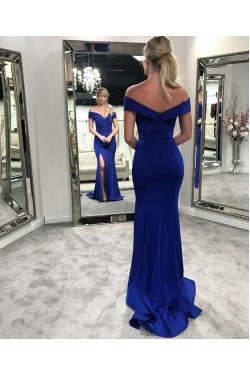 Mermaid Off-the-Shoulder Long Prom Evening Party Dresses 3021584
