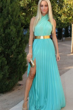 Side Split Long Chiffon Prom Evening Formal Dresses 3020160