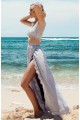 Two Pieces Lace See Through Top Chiffon Prom Evening Formal Dresses 3020165