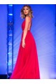 Long Red Pleated Prom Evening Formal Dresses 3020169