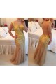 God Lace Appliques See Through Back Long Prom Dresses Evening Gowns 3020201