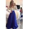 Royal Blue White Long Sleeves Prom Dresses Evening Gowns 3020203