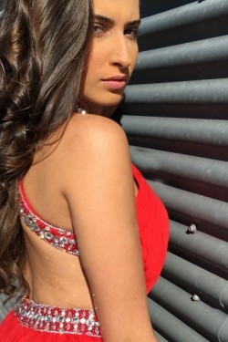 Beaded Red Long Chiffon Prom Dresses Evening Gowns 3020212