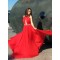 Beaded Red Long Chiffon Prom Dresses Evening Gowns 3020212