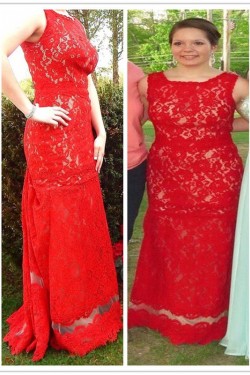 Long Red Lace Prom Dresses Evening Gowns 3020215
