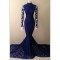 Long Sleeves High Neck Lace Mermaid Prom Dresses Evening Gowns 3020218