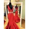 Long Red Beaded Trumpet/Mermaid Prom Dresses Evening Gowns 3020220