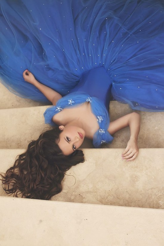Ball Gown Off-the-Shoulder Blue Prom Dresses Evening Gowns 3020224
