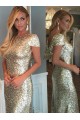 Gold Sequins Long Bridesmaid Prom Dresses Evening Gowns 3020226