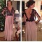 Long Sleeves Black Lace Mother of The Bride Dresses Party Evening Gowns 3020239