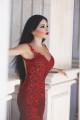 Mermaid Long Red Lace Prom Dresses Party Evening Gowns 3020242