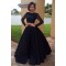 Long Sleeves Two Pieces Black Prom Dresses Party Evening Gowns 3020246