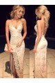 Sexy Lace V-Neck Side Slit Backless Prom Dresses Party Evening Gowns 3020254