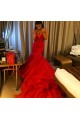 Mermaid Sweetheart Long Red Prom Dresses Party Evening Gowns 3020258