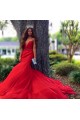 Mermaid Sweetheart Long Red Prom Dresses Party Evening Gowns 3020258