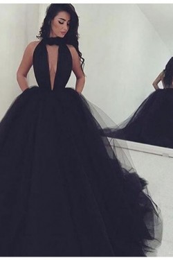 Long Black Ball Gown Prom Dresses Party Evening Gowns 3020262
